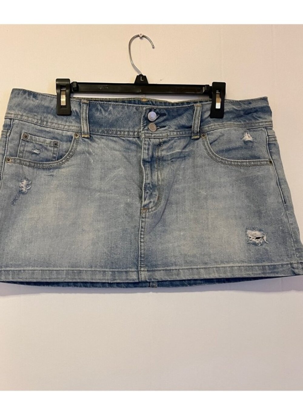 Eagle Blue Casual Mini Denim Skirt
